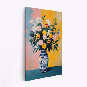 Obraz na płótnie - Floral Emojis