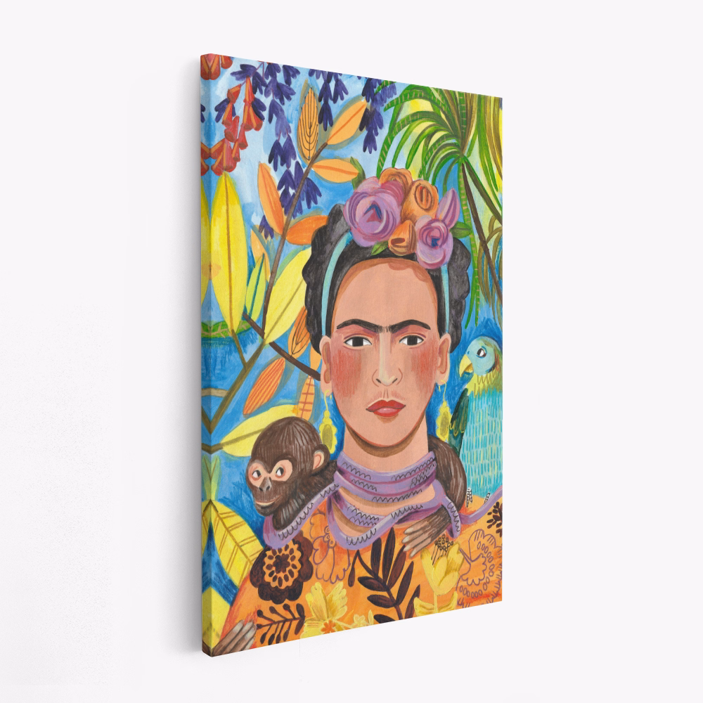 Obraz na płótnie - Frida and her parrots