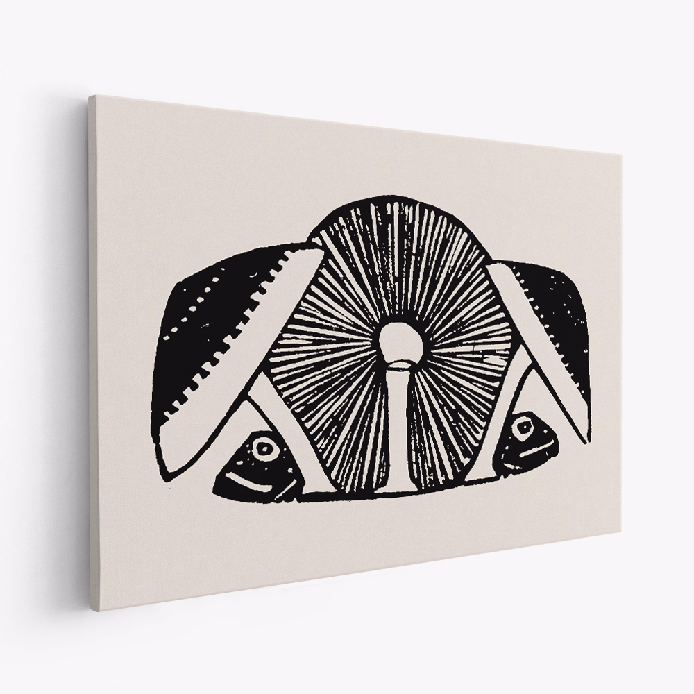 Obraz na płótnie - Three Mushrooms 1892 Beige